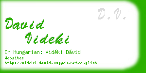 david videki business card