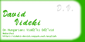 david videki business card
